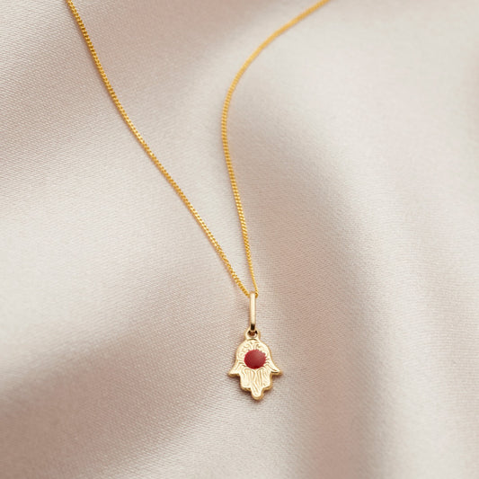 9ct Gold Mini Hamsa Hand Necklace