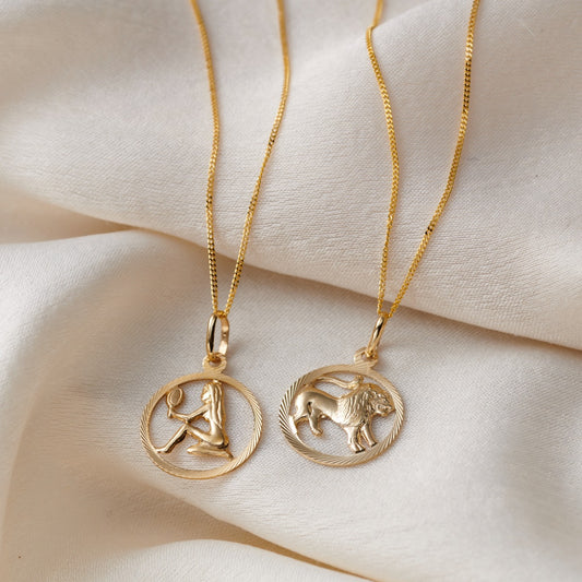 9ct Gold Zodiac Pendant Necklace