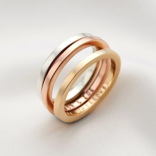 Personalised 9ct Gold Flat Wedding Ring