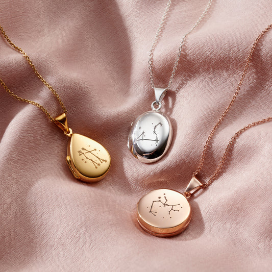 Personalised Zodiac Constellation Locket Necklace