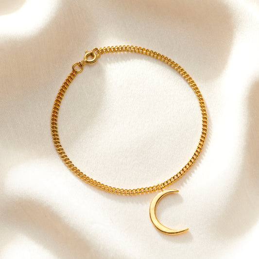 Crescent Moon Charm Bracelet