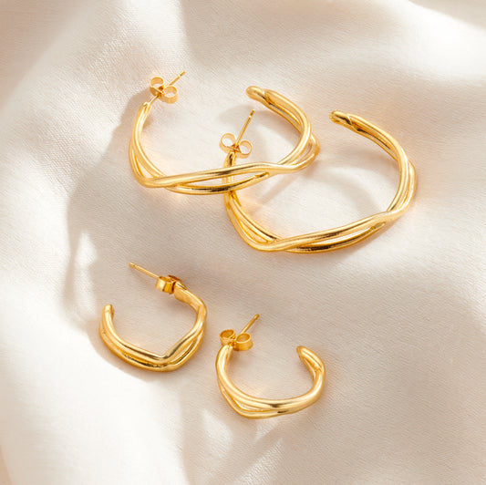 Delta Open Hoop Earrings