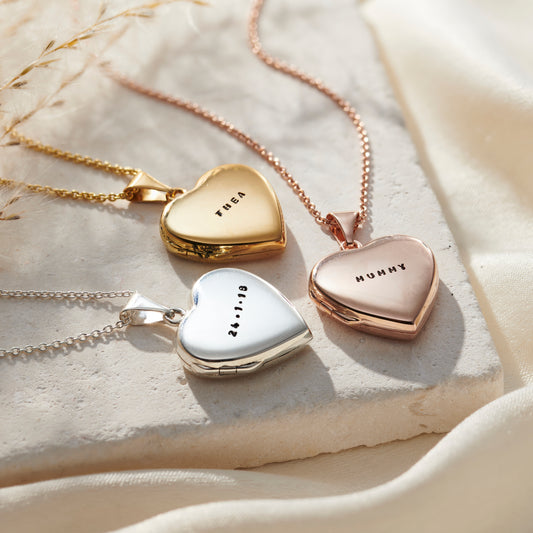 Personalised Heart Locket Necklace