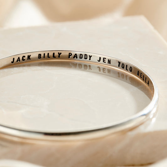 Personalised Script Bangle