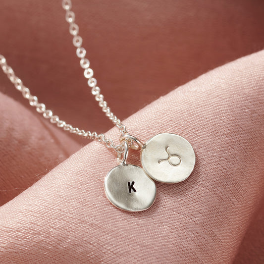 Personalised Taurus Zodiac Charm Necklace