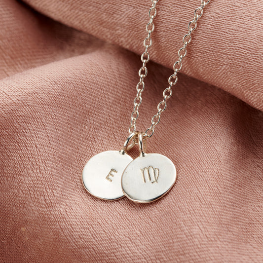 Personalised Virgo Zodiac Charm Necklace