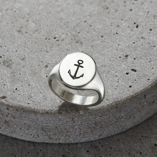 Anchor Signet Ring