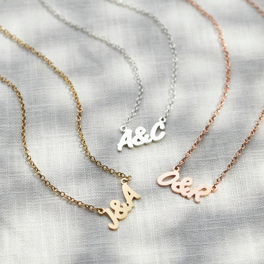 You & Me Initials Necklace