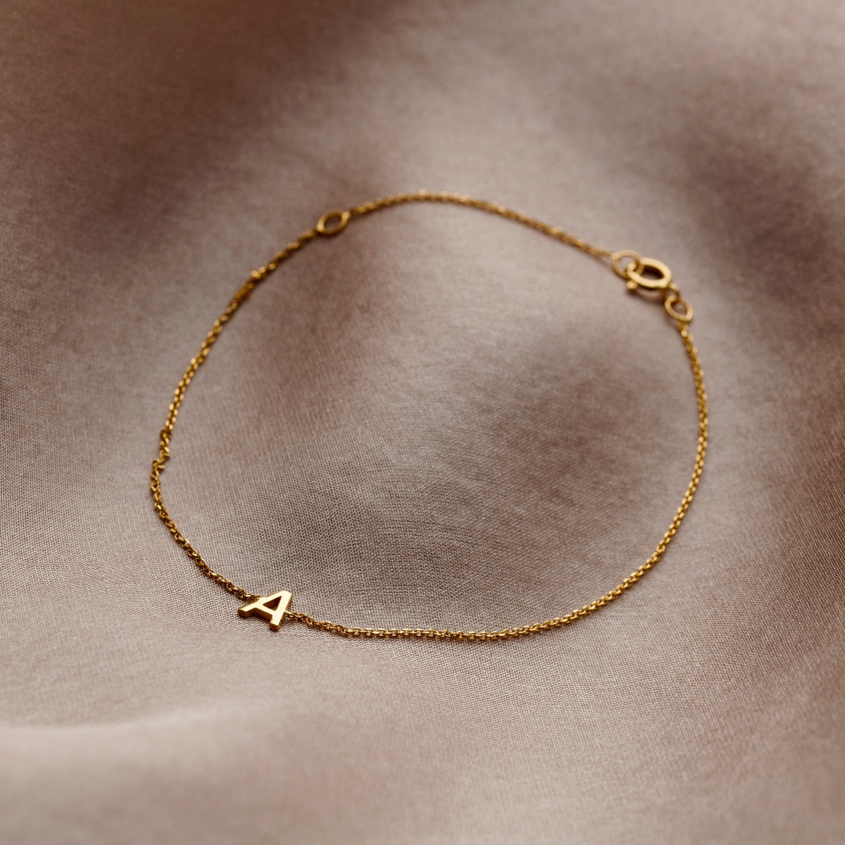 Petite 9ct Gold Initial Bracelet