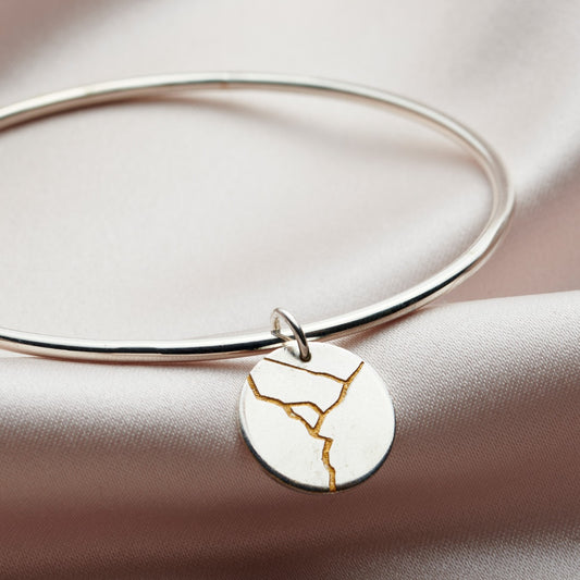 Personalised Kintsugi Disc Bangle