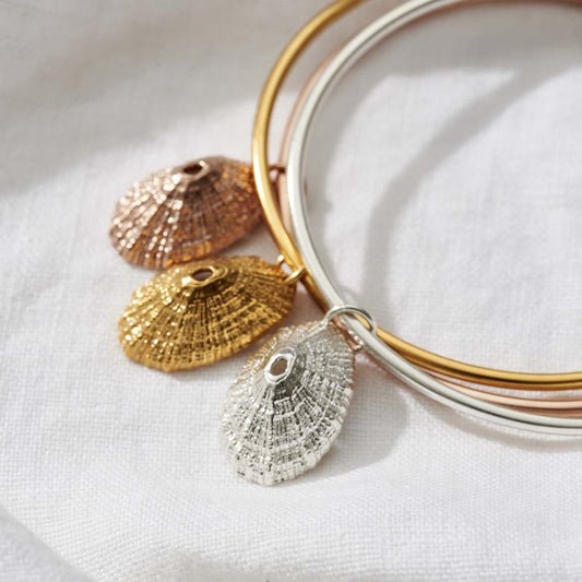 Personalised Limpet Shell Charm bangle