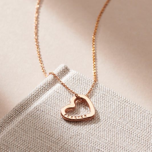 Personalised Medium Message Heart Necklace