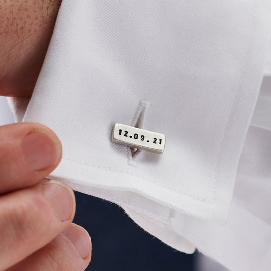 Rectangular Personalised Groomsmen Cufflinks