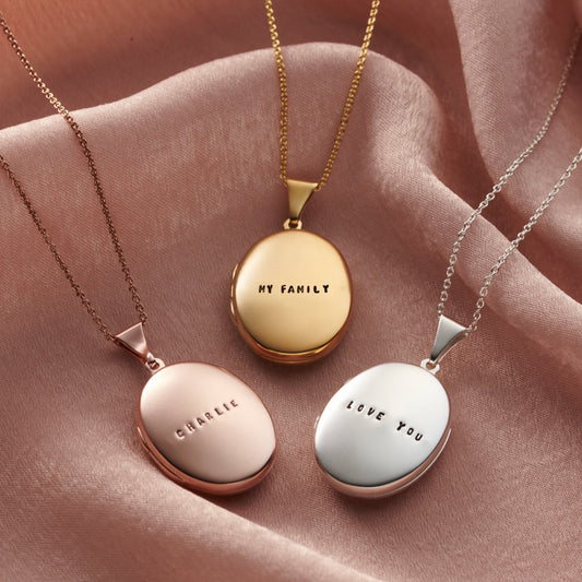 Personalised Oval Locket Necklace