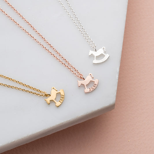 Personalised Petite Rockinghorse Charity Necklace