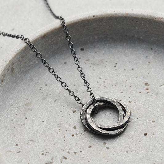 Personalised Men's Textured Russian Ring Necklace