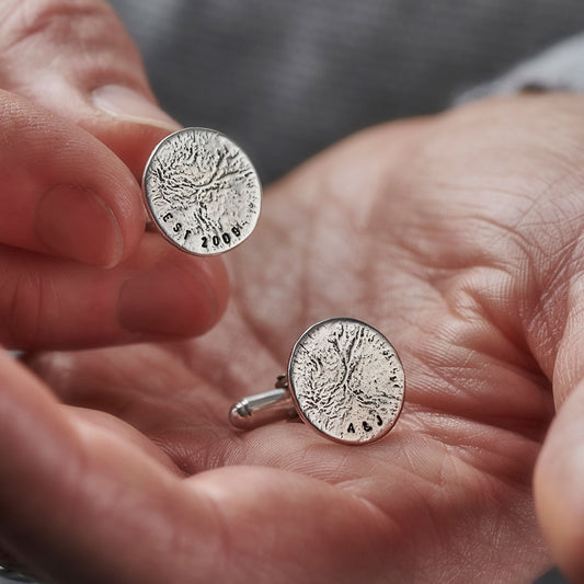 Men's Molten Disc Personalised Cufflinks