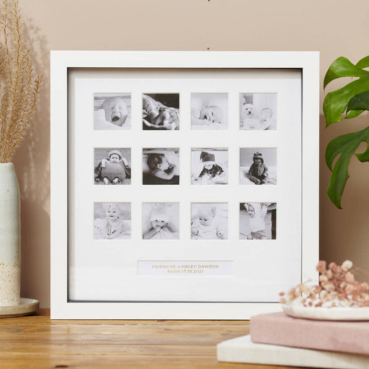 My First Year Personalised Square Photo Frame