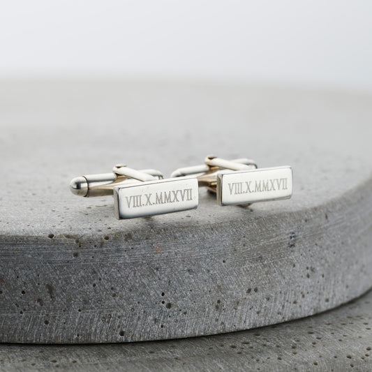 Personalised Roman Numerals Cufflinks