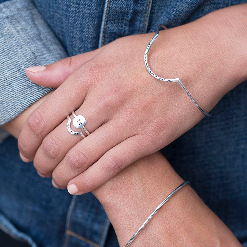 Personalised Curve Bangle