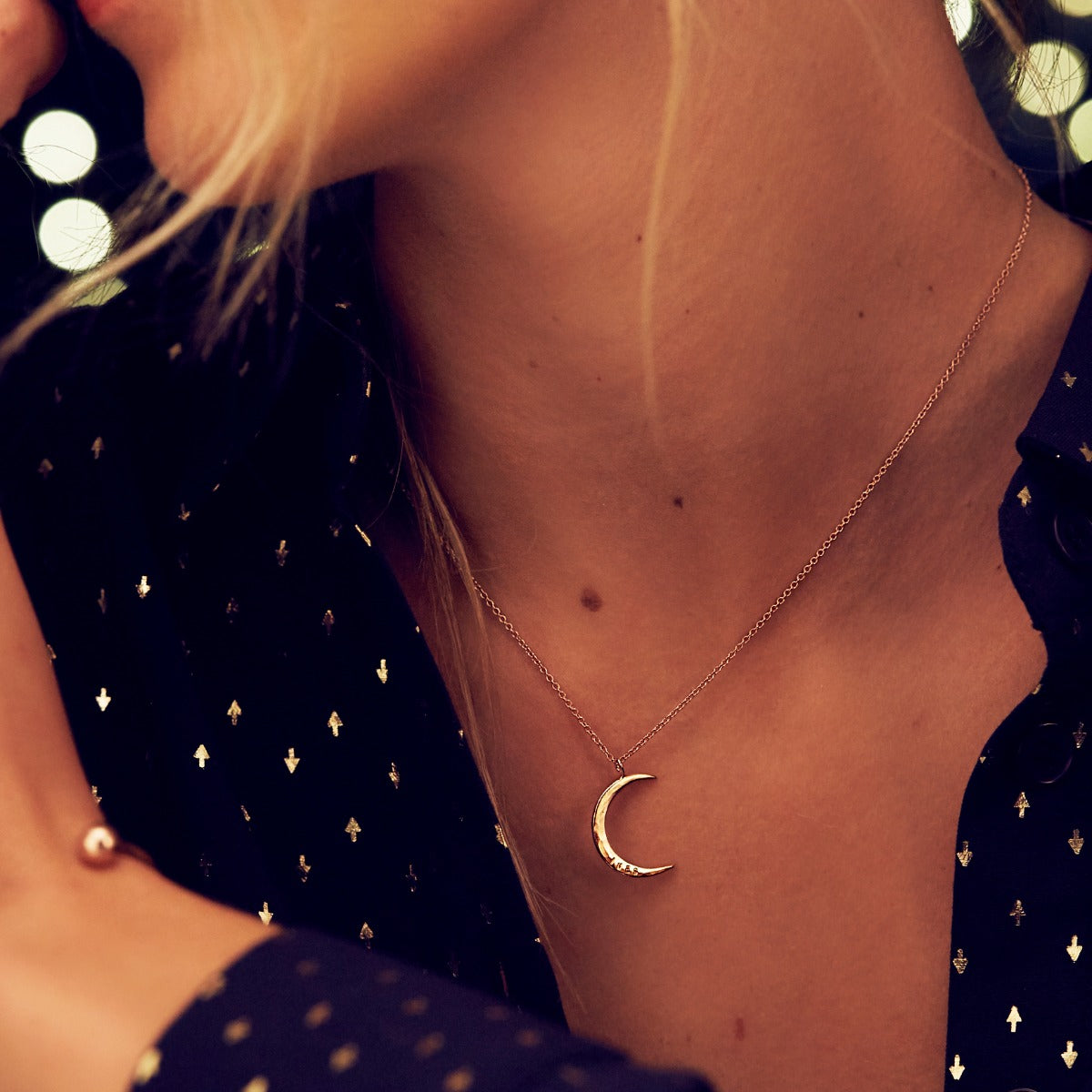 Personalised Crescent Moon Necklace