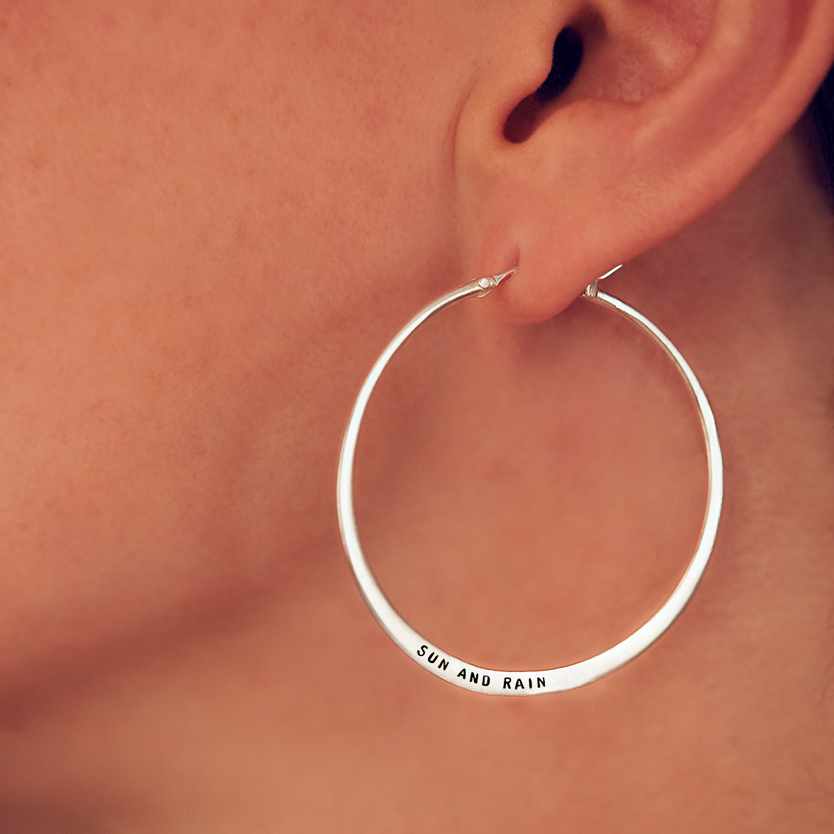 Personalised Large Verse Hoop Earrings