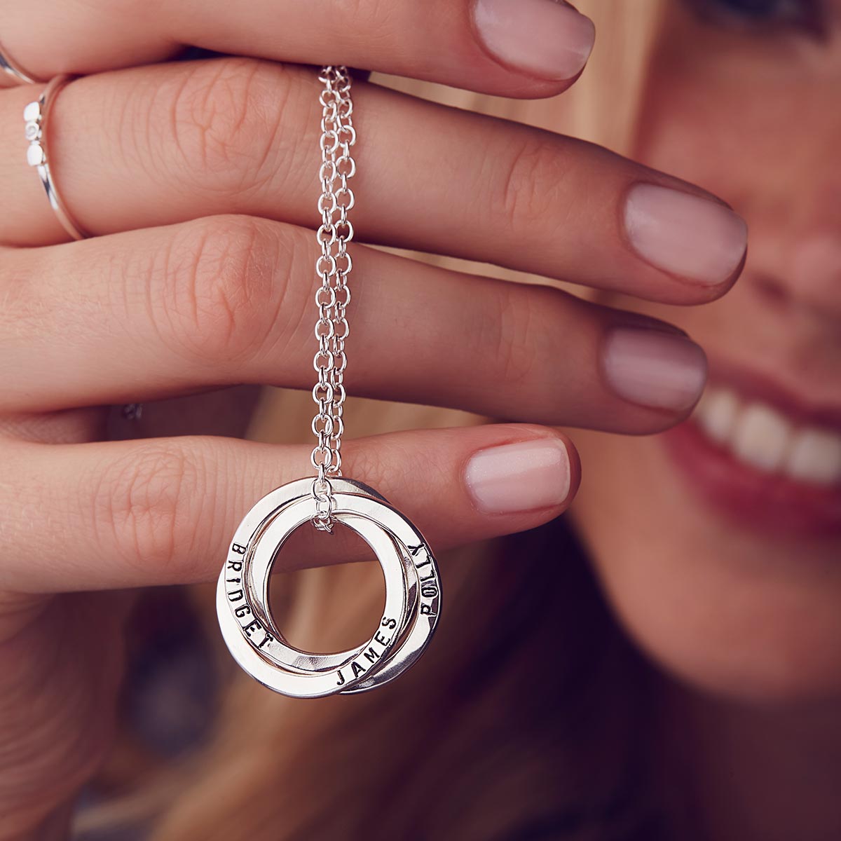 Personalised Wabi-Sabi Russian Ring Necklace