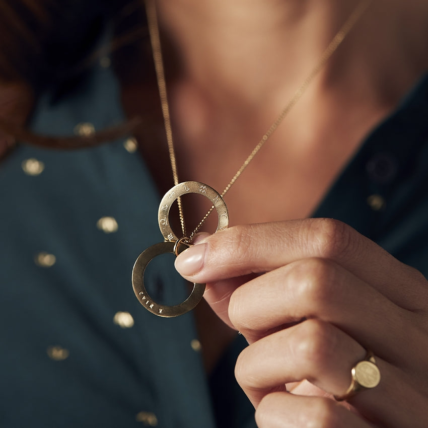 Personalised Secret Zodiac Circle Necklace