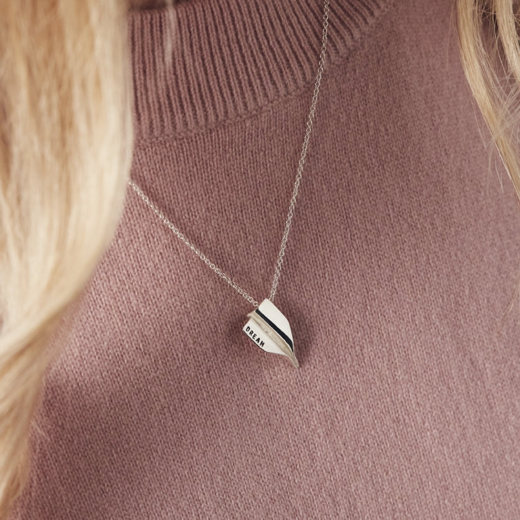 Personalised Paper Plane Necklace