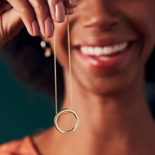 Personalised Large Hoop Necklace