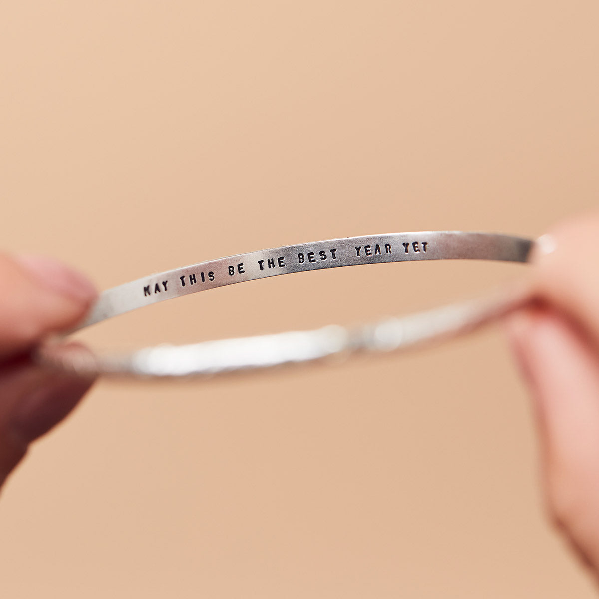 Personalised Textured Confetti Birthstone Bangle