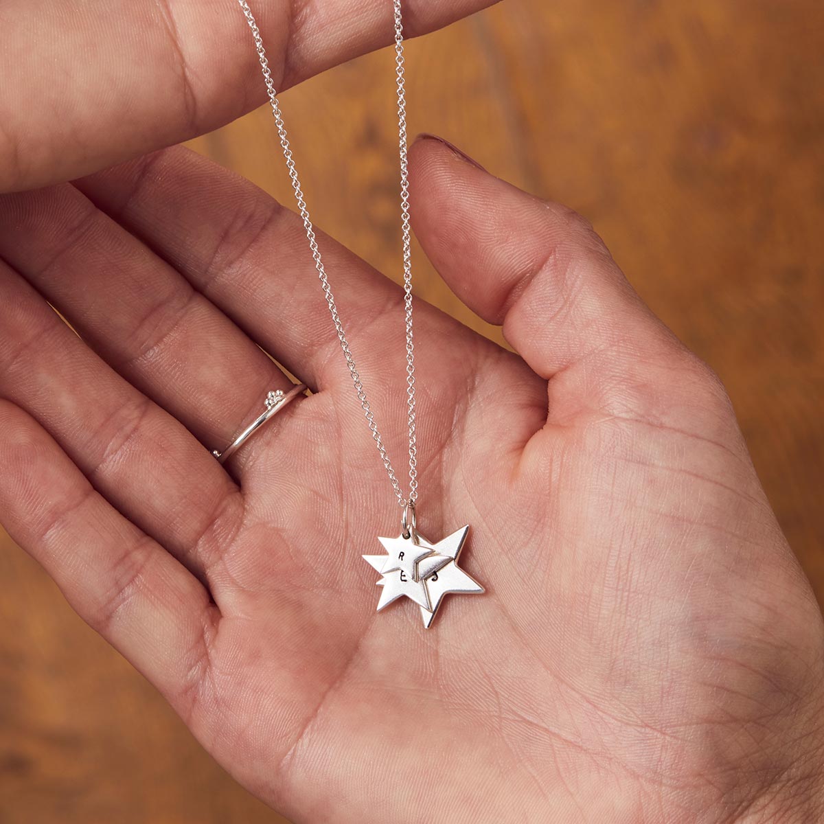 Personalised Family Star Necklace