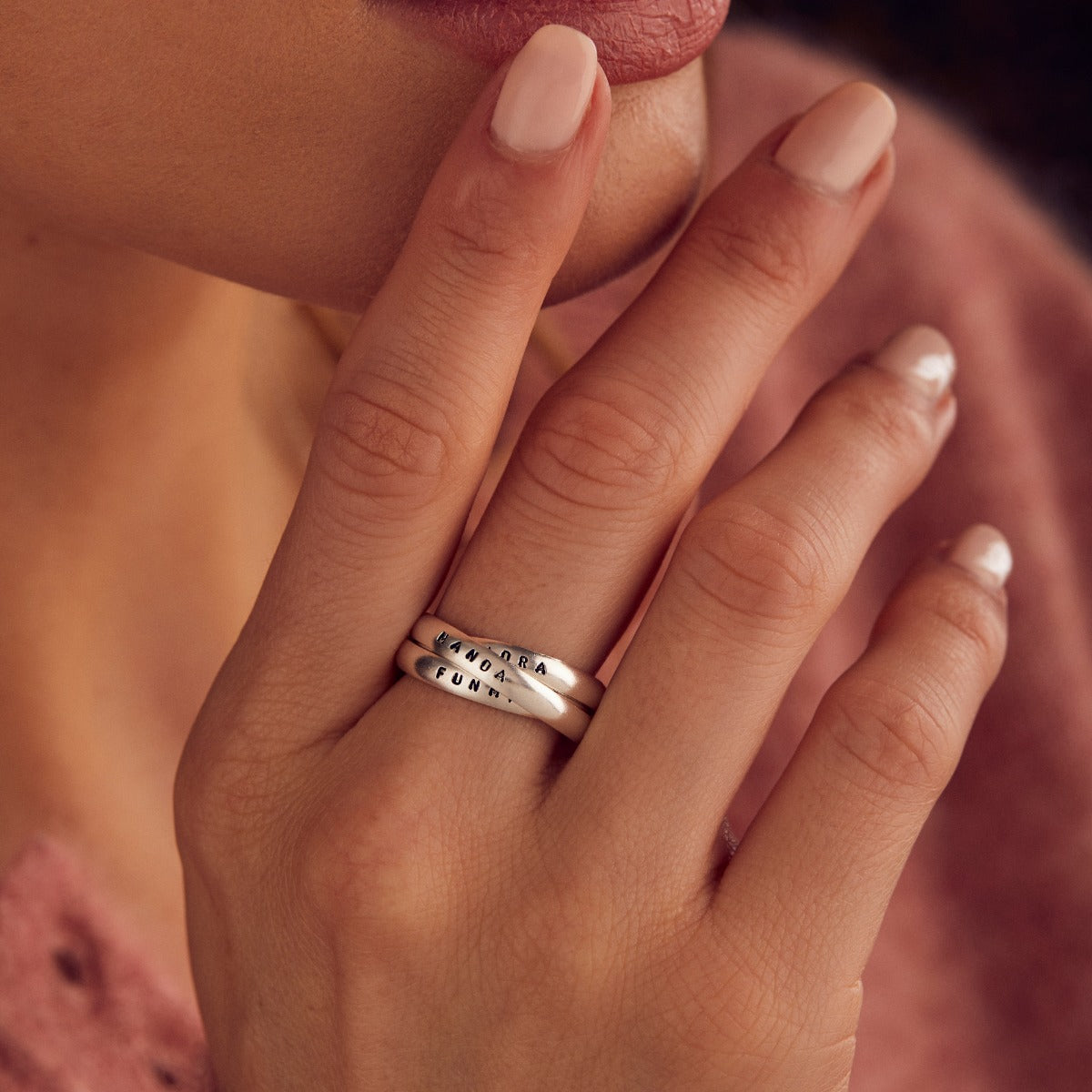 Personalised Russian Script Ring