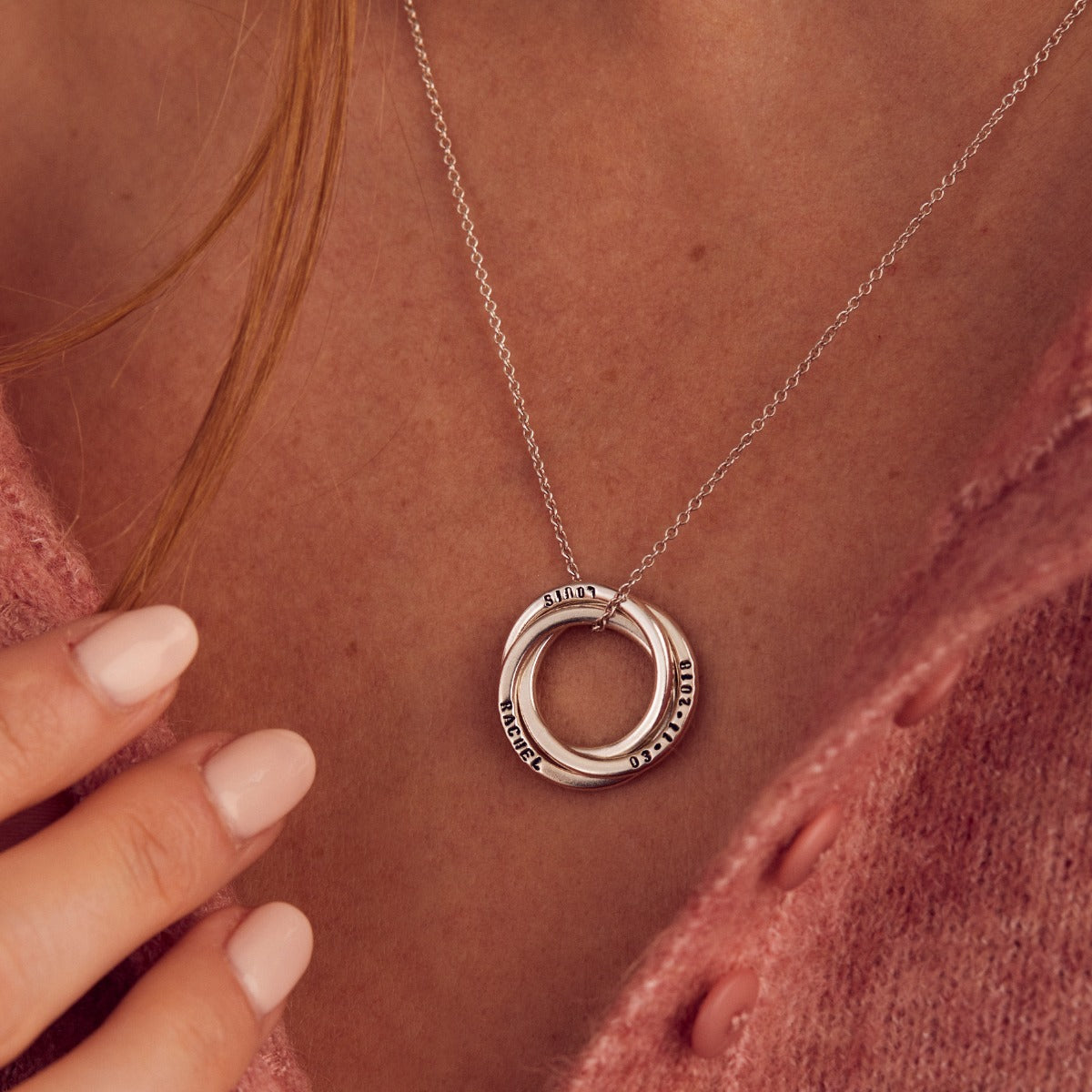 Personalised Russian Ring Necklace