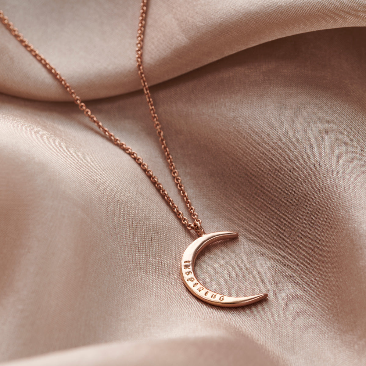 Personalised 9ct Gold Crescent Moon Necklace