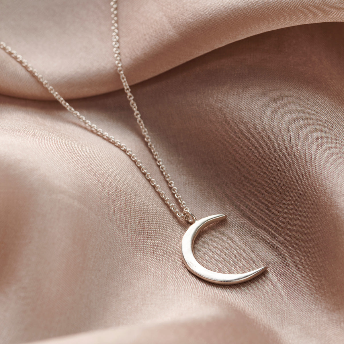 Personalised 9ct Gold Crescent Moon Necklace