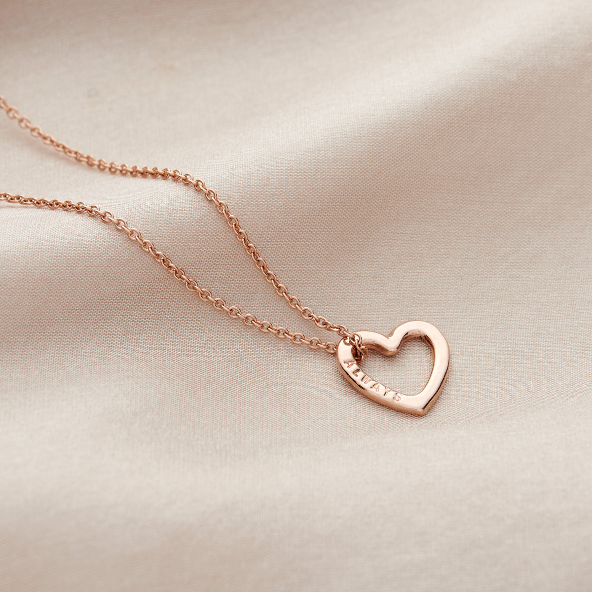 Personalised 9ct Gold Mini Message Heart Necklace