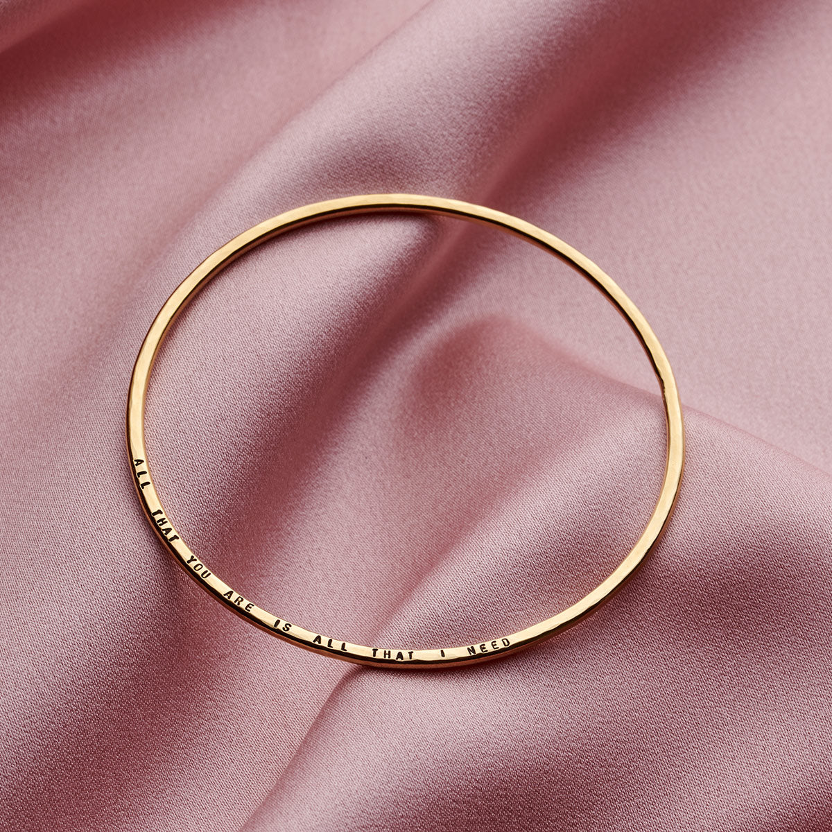 Personalised 9ct Gold Message Bangle