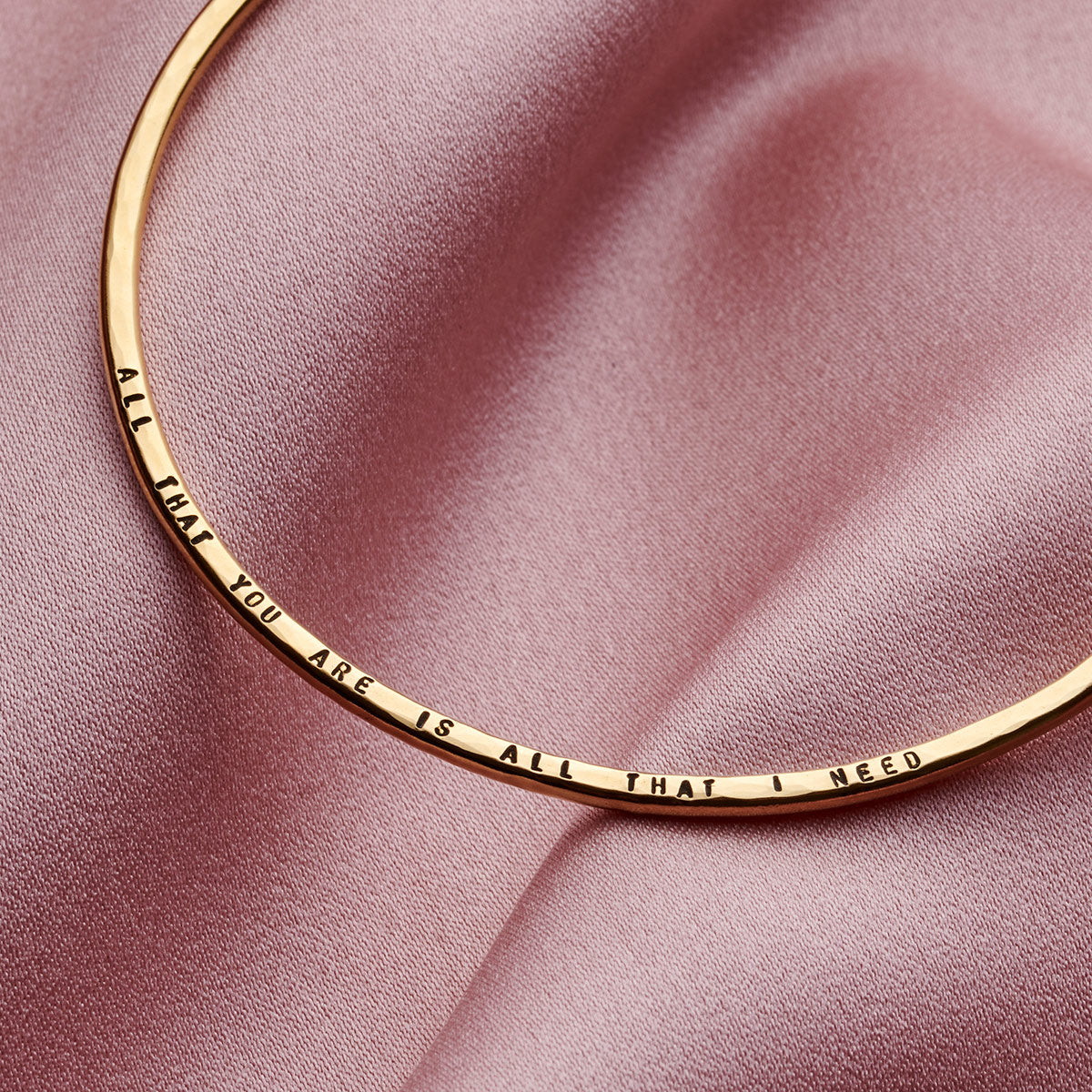 Personalised 9ct Gold Message Bangle