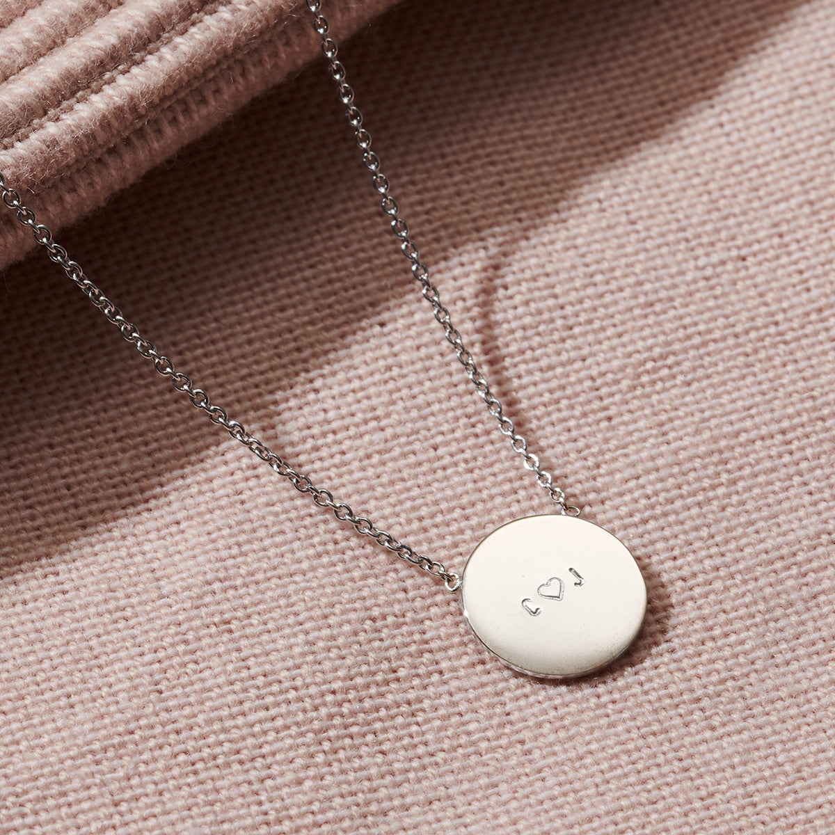 Personalised 9ct Gold Message Disc Necklace