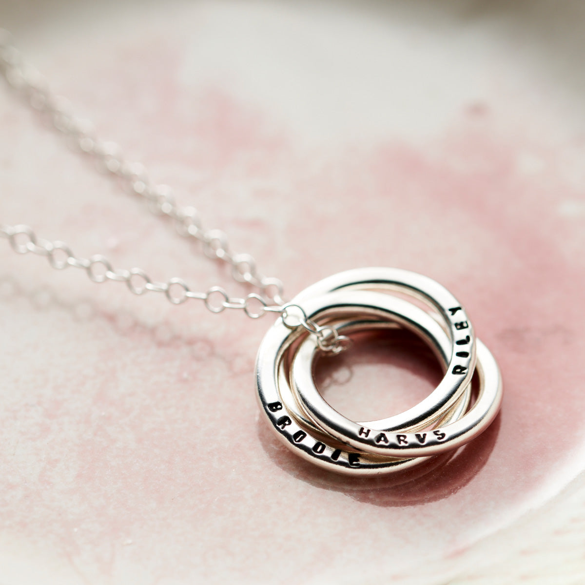 Personalised 9ct Gold Russian Ring Necklace