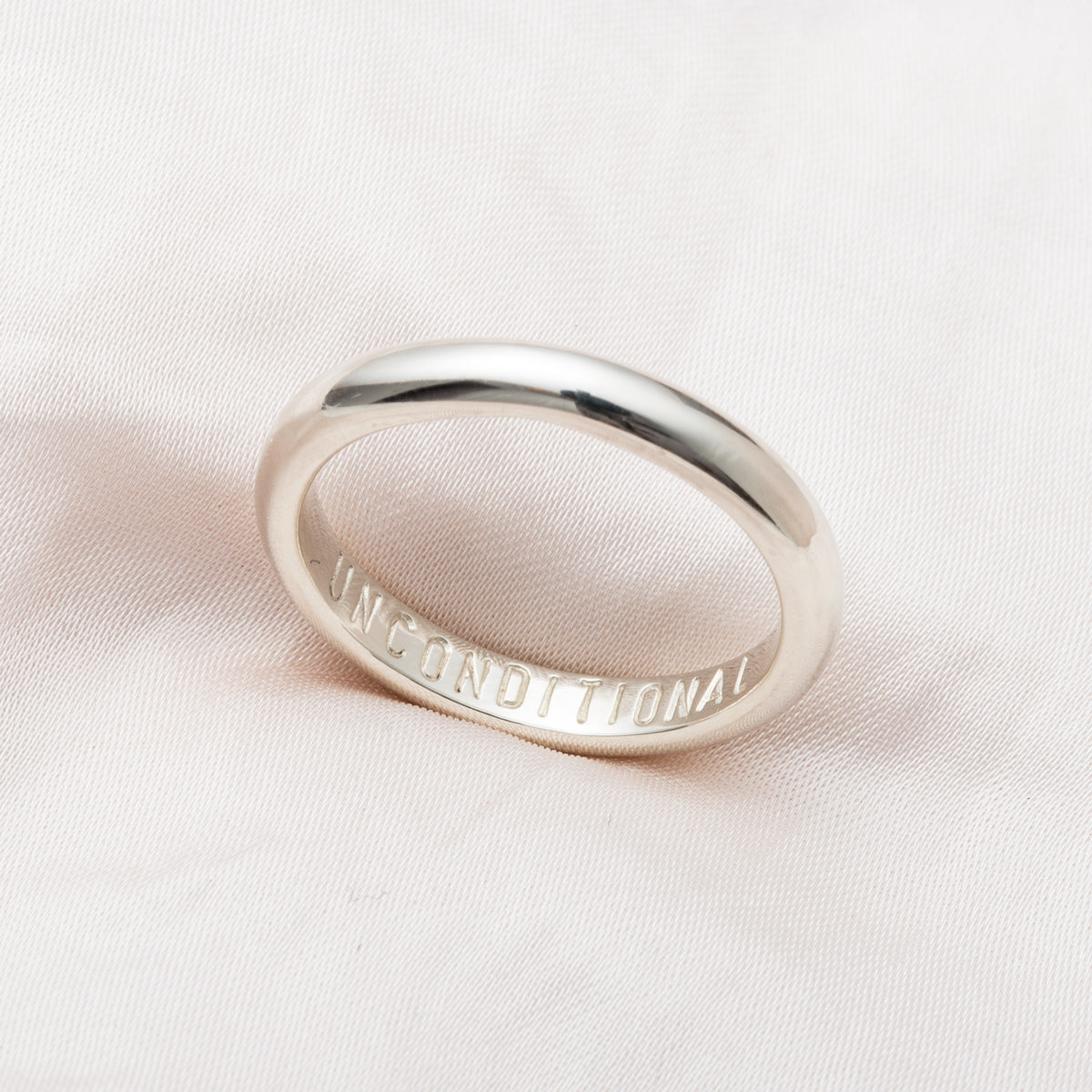 Personalised 9ct Gold Secret Script Wedding Ring