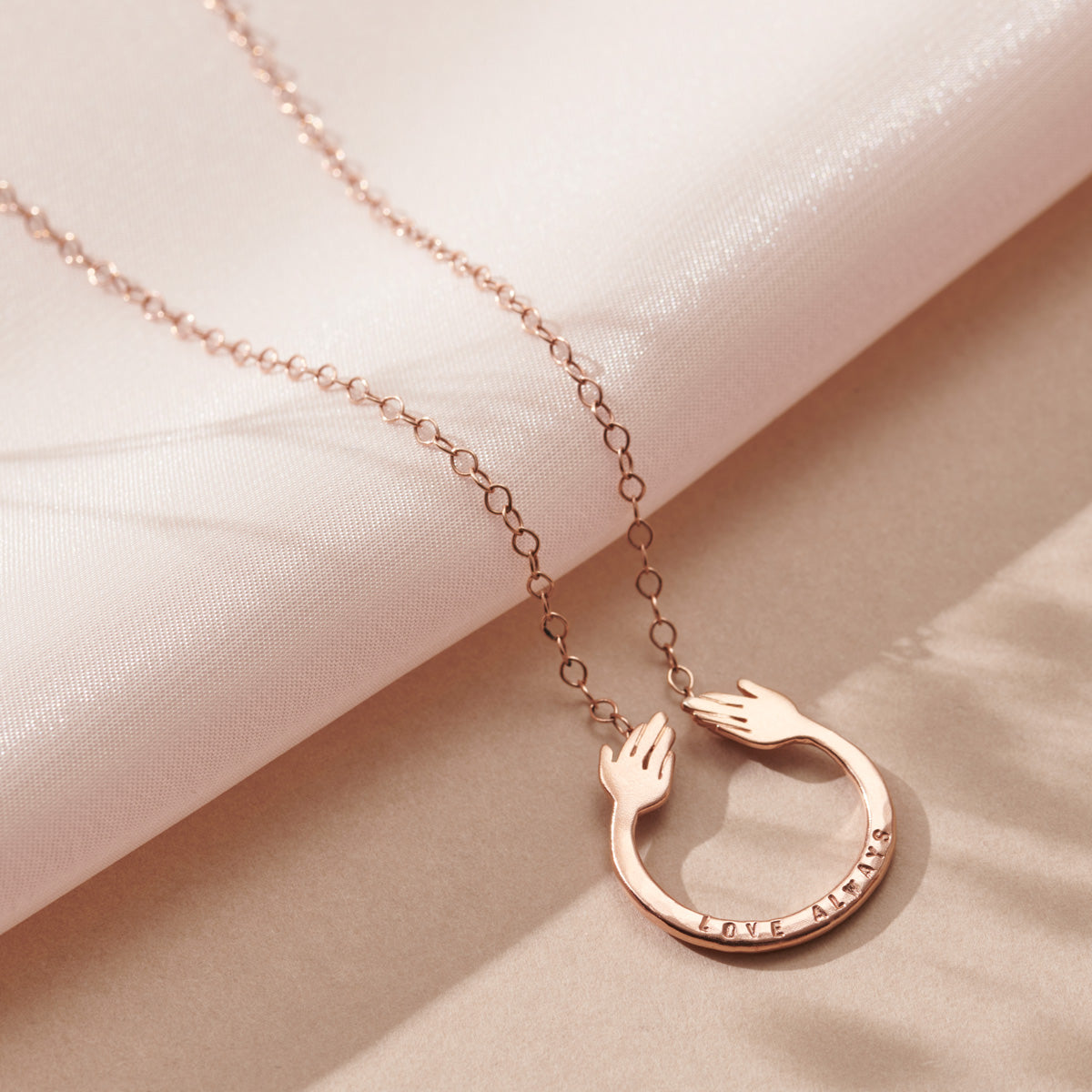 Personalised 9ct Gold Share A Hug Necklace