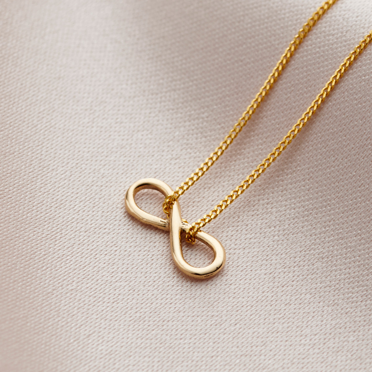 9ct Gold Mini Infinity Charm Necklace