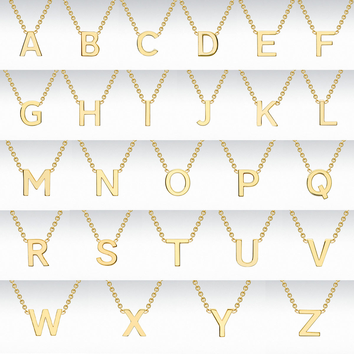 Petite 9ct Gold Initial Necklace