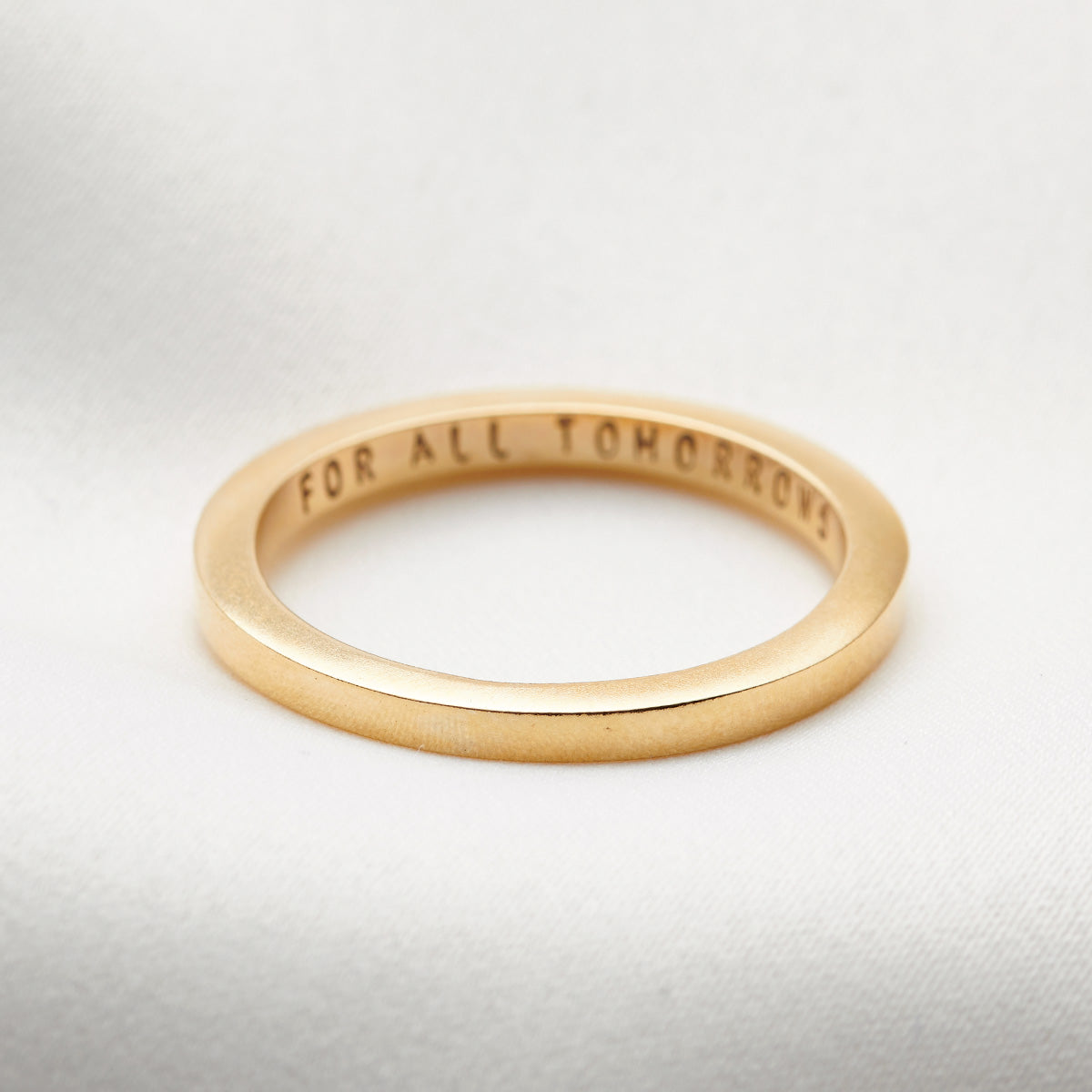 Personalised 9ct Gold Flat Wedding Ring