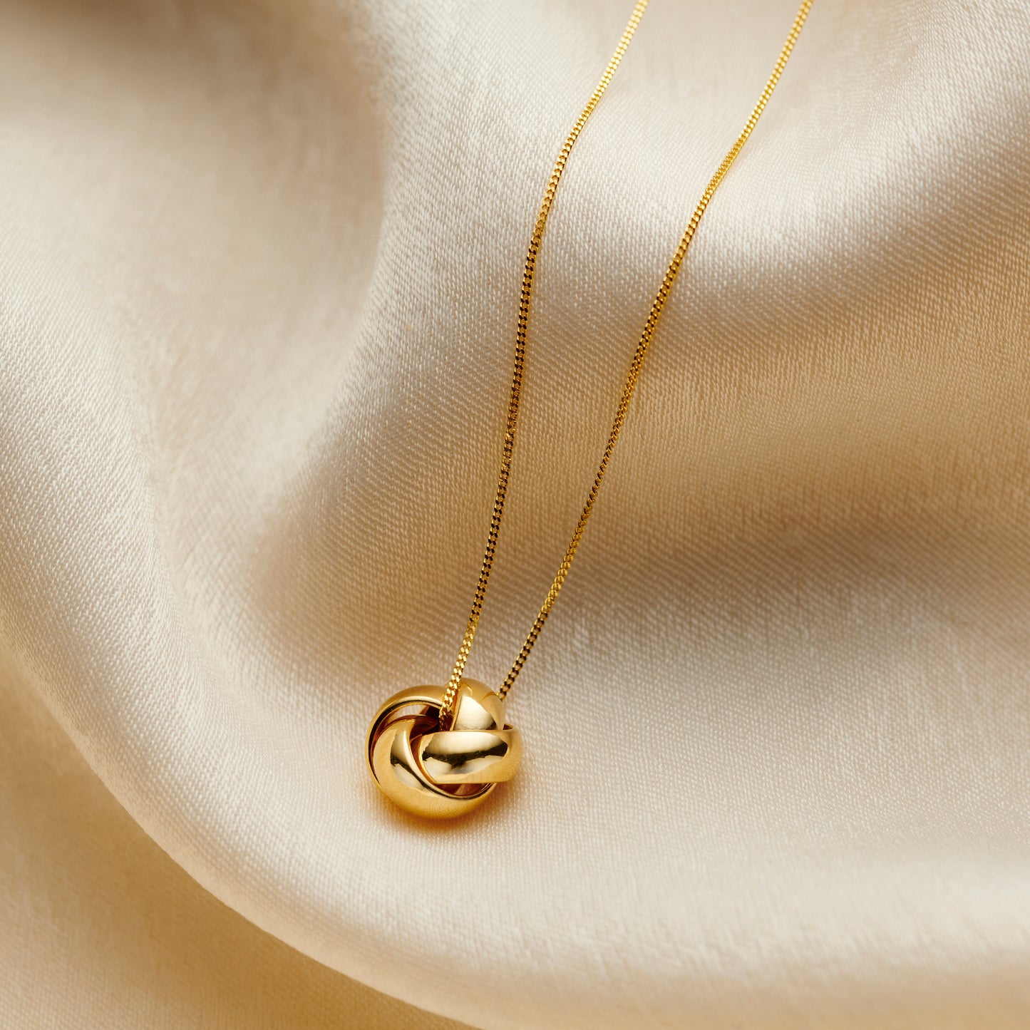 9ct Gold Knot Charm Necklace