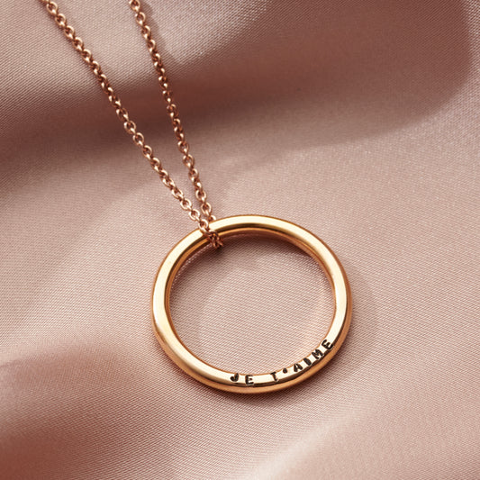 Personalised 9ct Gold Large Message Necklace