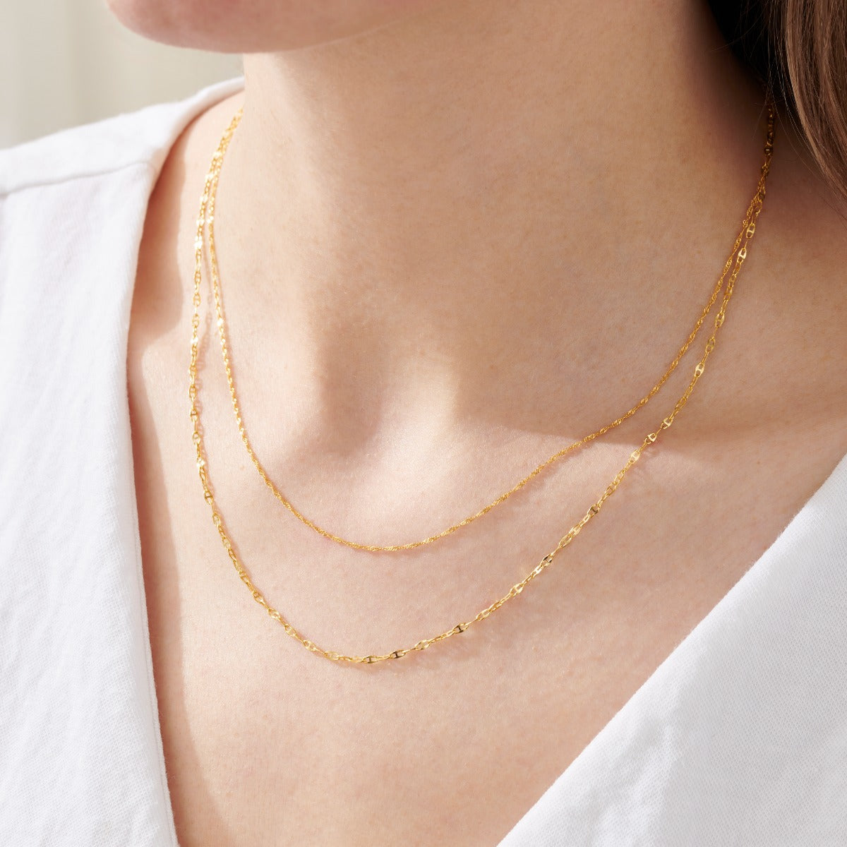 Twisted 9ct Gold Chain Necklace