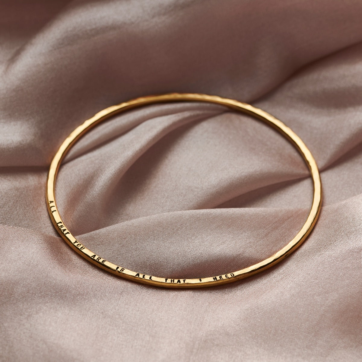 Personalised 9ct Gold Message Bangle